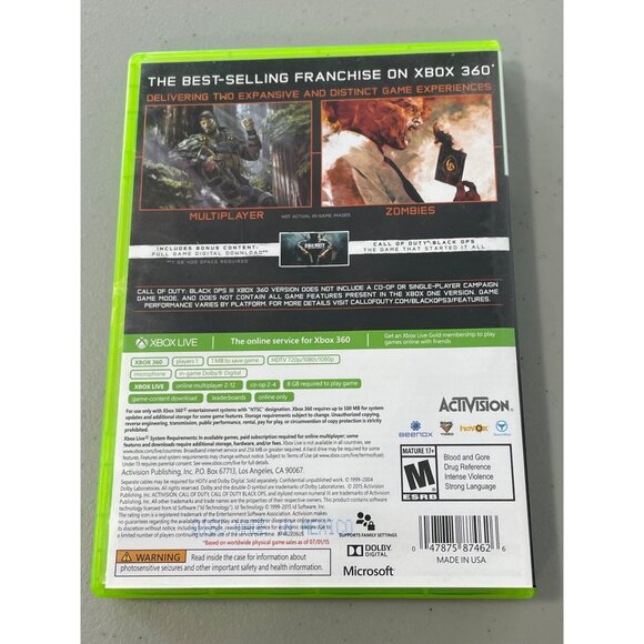 Call Of Duty Black Ops III Xbox 360 Multiplayer Zombies Only M-Rated Game Pre-Ow - Picture 2 of 6